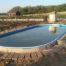 Каркасный бассейн морозоустойчивый Лагуна стальной (Гигабасс) 4 х 2 х 1.5м овальный (вкапываемый) цвет Платина/ТМ869/400200