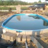 Каркасный бассейн морозоустойчивый Лагуна стальной (Гигабасс) 6 х 4 х 1.5м овальный (вкапываемый) цвет Платина/ТМ874/600400