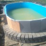 Каркасный бассейн морозоустойчивый Лагуна стальной (Гигабасс) 6 х 4 х 1.5м овальный (вкапываемый) цвет Платина/ТМ874/600400