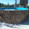 Каркасный бассейн морозоустойчивый Лагуна стальной (Гигабасс) 8 х 3.5 х 1.5м овальный (вкапываемый) цвет Платина/ТМ877/800350