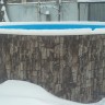 Каркасный бассейн морозоустойчивый Лагуна (Гигабасс) 5 х 1.5м (врезной скиммер + форсунка) цвет Платина. ТМ599/500150