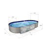 Каркасный бассейн морозоустойчивый Лагуна стальной 4 х 3 х 1.25м овальный (вкапываемый)/ТМ827/40030002