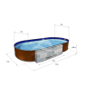 Каркасный бассейн морозоустойчивый Лагуна стальной 12х6х1.25м овальный (вкапываемый)/ТМ841